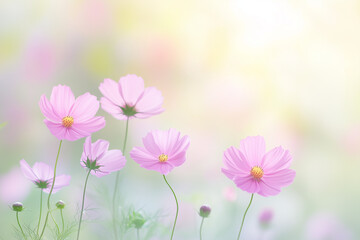 テキストスペース付きのコスモス背景