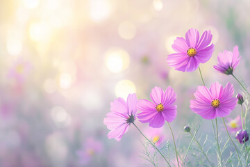 テキストスペース付きのコスモス背景