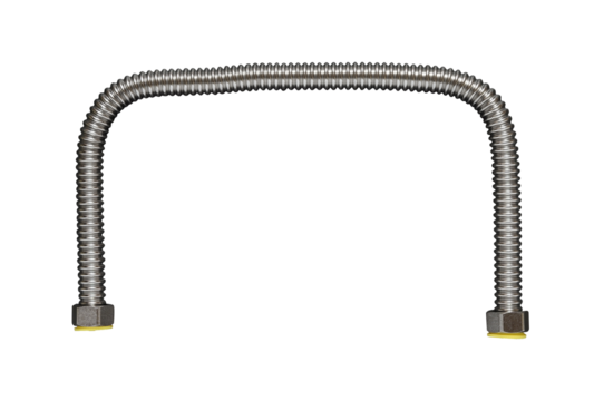  stainless metal hose isolated