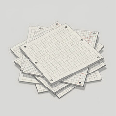 Robust Grid and Cell Square Paper Notes Stack: Practical Flat 2D Vector for Engineering, Planning, and Data