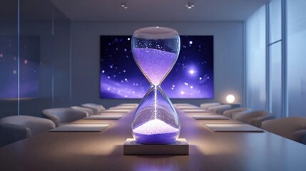 Timeless Meeting Room with Hourglass