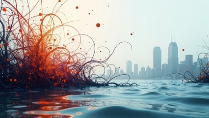 Digital art scene illustration