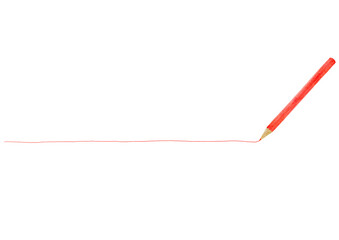 赤鉛筆でラインを引いた水彩イラスト