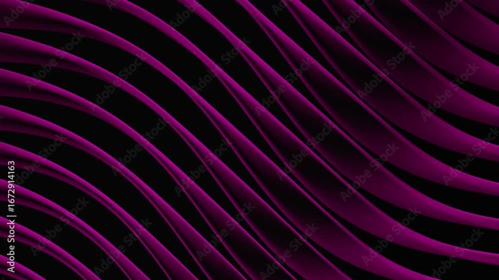 Canvas Prints wavy digital purple lines create an abstract art design, dark background with star points, soft focu