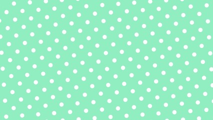 Polka dot pattern with green background