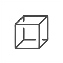 Cube icon isolated on white background. Cube icon in trendy design style for web site and mobile app. Cube vector icon modern and simple symbol.