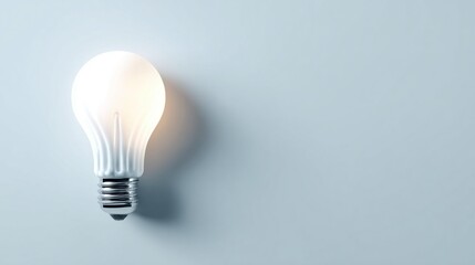 Glowing lightbulb idea inspiration