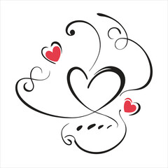Hearts Doodle Frame Design for Romantic and Decorative Projects