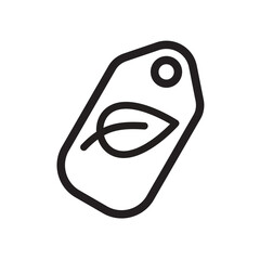 Eco-Friendly Label Line Icon of Ethical Consumption Icon Set