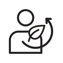 Promote Sustainability Line Icon of Ethical Consumption Icon Set