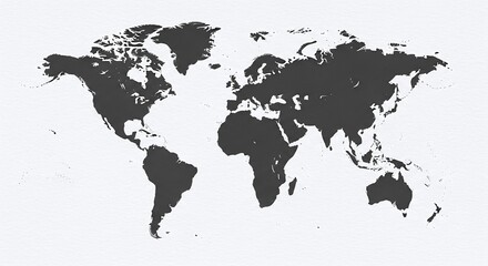 World map silhouette on a textured background