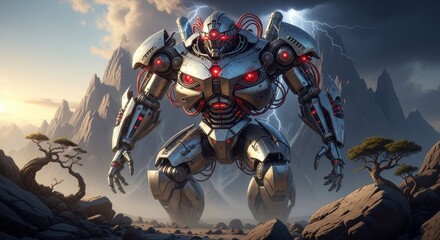 Fototapeta premium giant robot monster