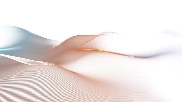 Abstract Wave Motion. Minimalist Background. Ideal for technology intros, sci-fi visuals, motion graphics overlays, and digital music visuals. 4K video