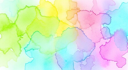 Obraz premium Colorful watercolor splash background with soft pastel colors