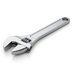 Obraz premium Adjustable wrench on a white background, a versatile tool for various mechanical tasks and home repairs