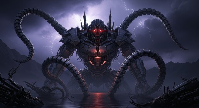 giant robot monster - Powered by Adobe