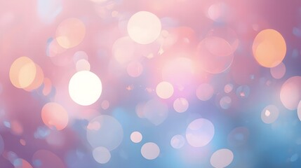 Obraz premium Abstract bokeh background: a serene display of soft, round orbs, showcasing an interplay of dreamy hues and a radiant effect.