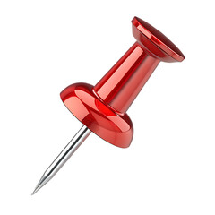 Red Push Pin A Detailed 3D Render transparent PNG illustration