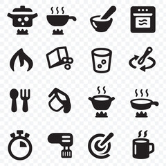 Kitchen and Cooking Icons Set