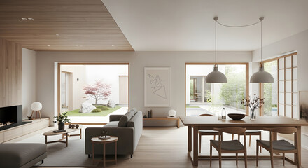 Serene Japandi Interior Design Minimalist Living Space