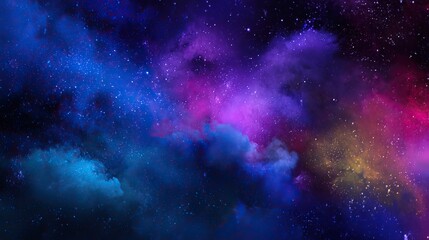 Fototapeta premium The cosmic backdrop of nebulae and stars creates an otherworldly atmosphere for product displays, offering space-themed visuals that are perfect for tech gadgets or futuristic designs.