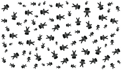 Obraz premium Rabbit Hat Random Pattern Vector