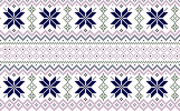 8-bit pixel art background featuring a festive winter pattern with repeating stylized snowflakes and geometric bands. This retro-inspired design is ideal for Christmas or holiday-themed background 