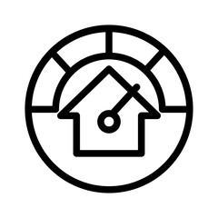 Home Energy Monitoring Line Icon of Home Energy Optimization Icon Set