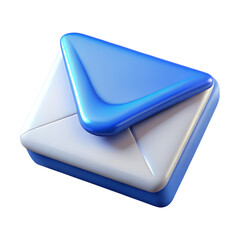3D blue mail icon