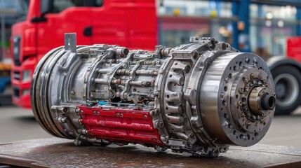 Fototapeta premium Complex industrial machine component