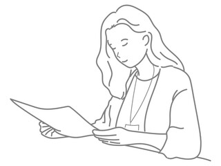 女性　イラスト