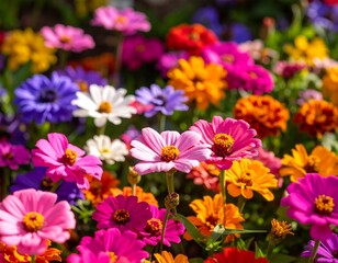 Colorful flower field