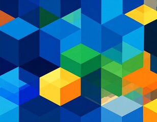 Naklejka premium Abstract geometric pattern of overlapping cubes