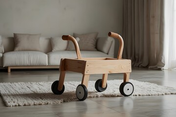 baby carriage in the room