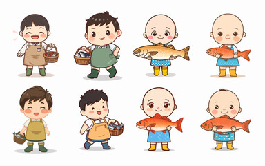 Cute Chibi Butcher with Meat Cleaver