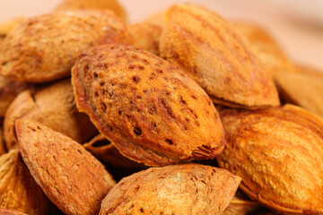 Roasted Flavored Almonds Close-Up - Healthy Nuts Snacks Food Photography