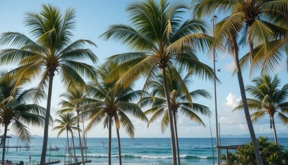 Obraz premium Palm trees on the beach