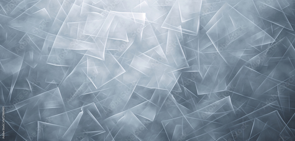 Wall mural foggy diffused angular shapes in overlapping geometric background