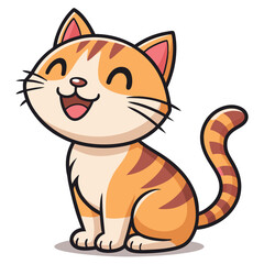 cat happy cartoon