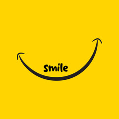 Smile logo icon vector graphic design symbol template