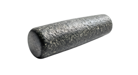 Foam roller isolated on transparent background, a fitness equipment for muscle massage, exercise, and body recovery, used in gym, sport, and physical therapy