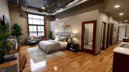 Modern Loft Apartment Interior | Bedroom Design & Décor Ideas