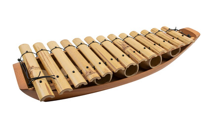 Wooden xylophone isolated on transparent background, a traditional percussion instrument for creating beautiful music and adding cultural flair