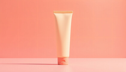 Minimalist Cream Tube Product Shot.