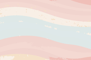 Obraz premium Modern abstract waves in blush pink and sky blue create a serene and calming atmosphere art