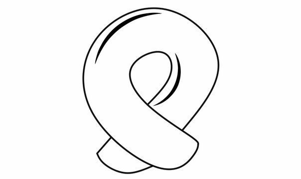 Taralli Italian snack icon. round twisted bread shape, vector food illustration symbol for bakery, pastry, Mediterranean cuisine, and snacks.isolated white background.