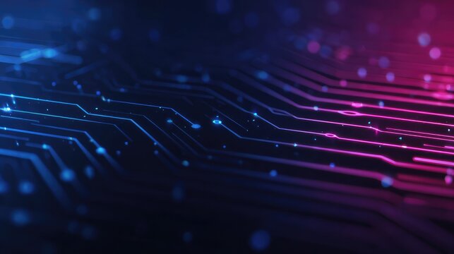 Abstract background in blue and purple neon colors, tech image of speed motion, high speed technology business concept background.