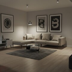 Scandinavian living room decor / modern living room interior