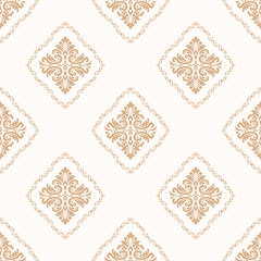 Elegant Seamless Damask Wallpaper – Vintage Ornamental Design