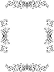 decorative floral frame victorian style